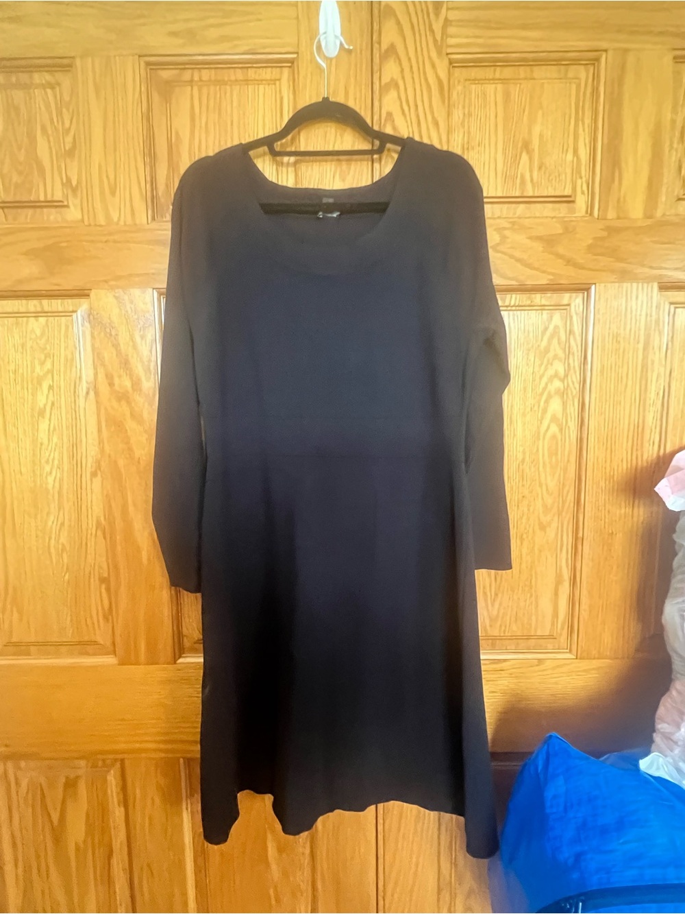 Ann Taylor - Classic Black Long Sleeve A-Line Dress